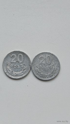 Польша. 20 грошей 1973 года.