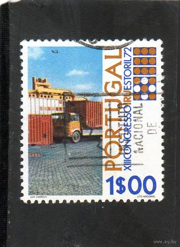 Португалия.Ми-1169. XIII конгресс IRU- международного союза транспорта. Контейнеровоз.1972.
