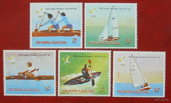 Экваториальная Гвинея. Спорт. ( 5 марок ) 1980 года. 4-5.