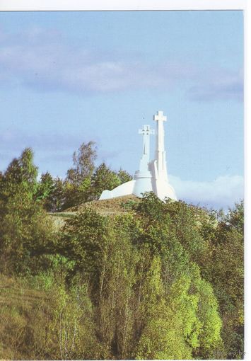 Литва 1990. Вильнюс.Памятник Три креста