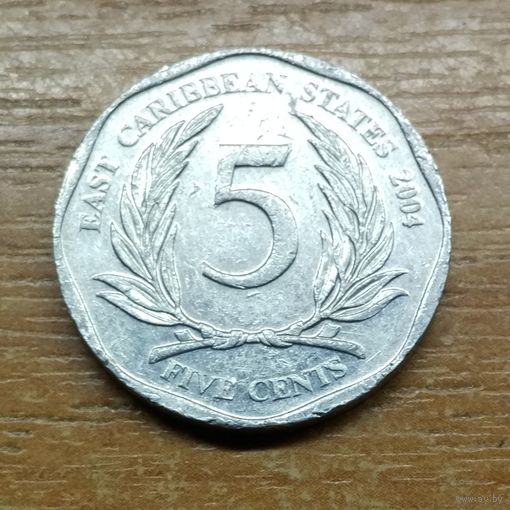 Восточные Карибы 5 центов 2004