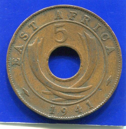 Британская Восточная Африка 5 центов 1941 ( толстая - тип 6,32 гр. )
