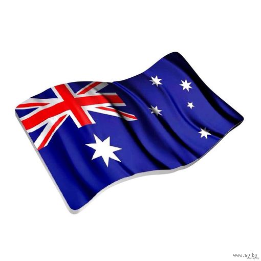 Ниуэ 2 доллара 2018г. "Флаг Австралии". Монета в  блистере. СЕРЕБРО 31,10 гр. (1 oz).