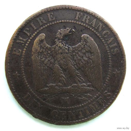 1854 г. 10 сантимов. Франция