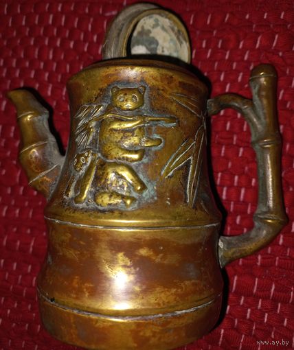 Антикварный чайник бронзовый , восток китай, тибет