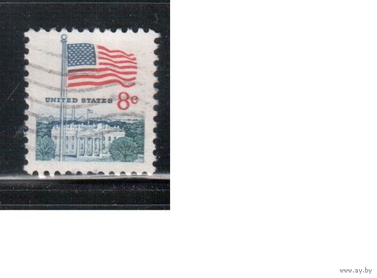 США-1971, (Мих.1033) , гаш. , Стандарт, Флаг (одиночка)