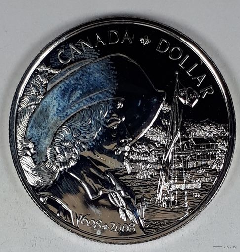 Канада 1 доллар 2008  400 лет со дня основания Квебека