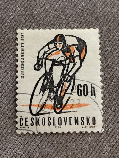 Чехословакия 1965. Велоспорт. Марка из серии