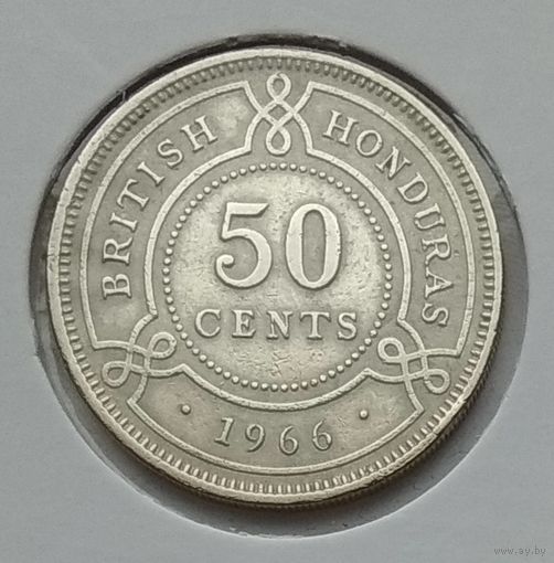 Британский Гондурас 50 центов 1966 г. В холдере