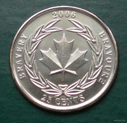 Канада 25 центов 2006 памятный квотер - Награда за храбрость