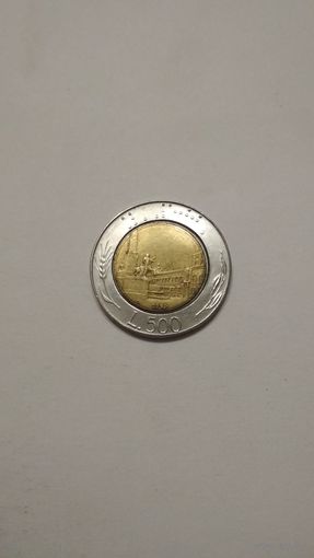 Италия / 500 лир / 1992 год