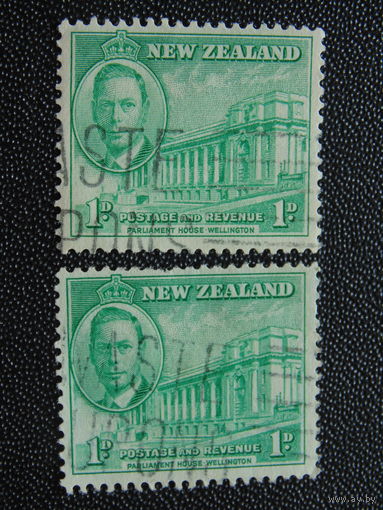 Новая Зеландия 1946 г. Здание парламента в Веллингтоне.