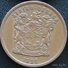 ЮАР, 5 центов 1999. Надпись на языке тсонга: AFRIKA DZONGA.
