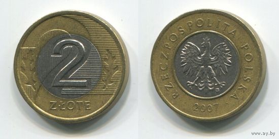 Польша. 2 злотых (2007)