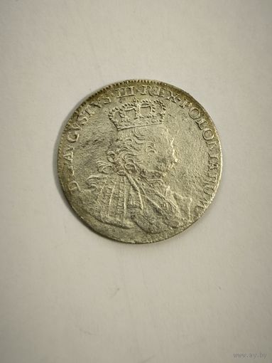18 грошей 1754 Август III мд Лейпциг