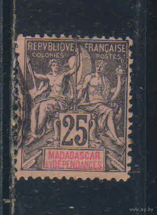 Fr Колонии Мадагаскар 1896 Вып Мореплавание и Торговля Стандарт #35