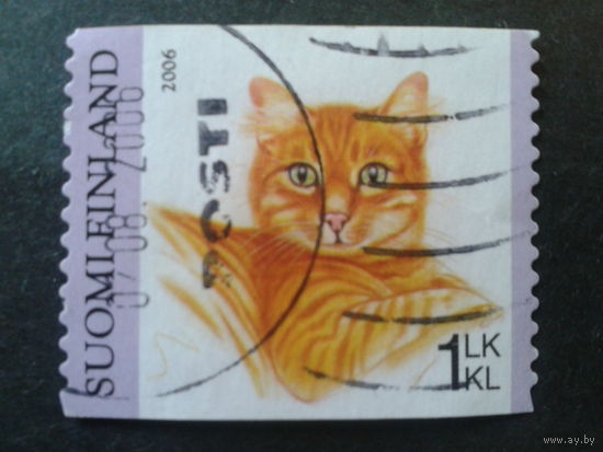 Финляндия 2006 кошка, марка из буклета