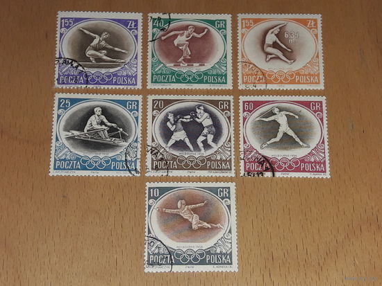 Польша 1956 Спорт. Олимпиада в Мельбурне. Полная серия 7 марок