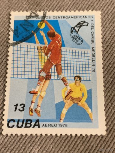 Куба 1978. Центрально-американские игры Меделин-78. Волейбол. Марка из серии