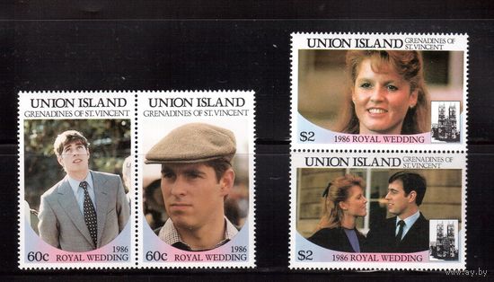 Гренадины-Сент Винсент (Юнион Исленд)-1986,(Мих.171-174)  ** , Личности, Королевская семья, Принц (полная серия)(1)