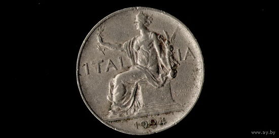 Италия 1 лира 1924 /(N)