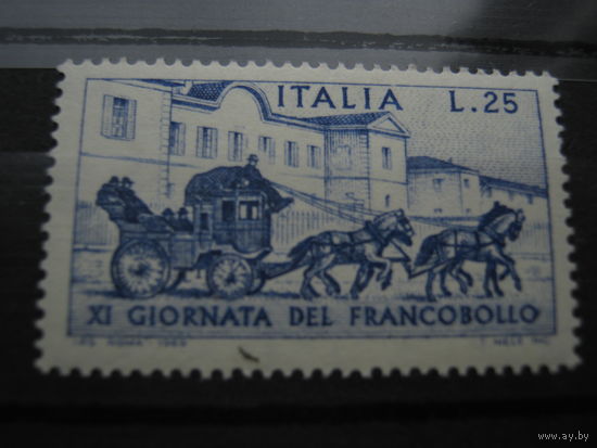 Марка - Италия, транспорт, кареты, повозки, фауна, лошади