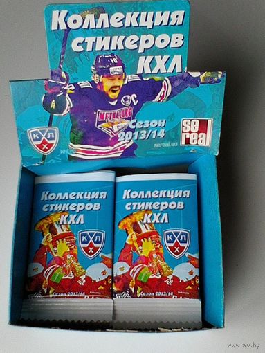 250 Наклеек из Одного Блока - Коллекции "SeReal КХЛ 2013-14 года" - Одним Лотом.