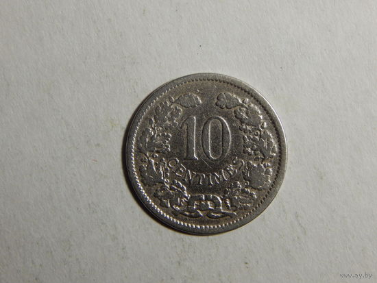 Люксембург 10 сантимов 1901г