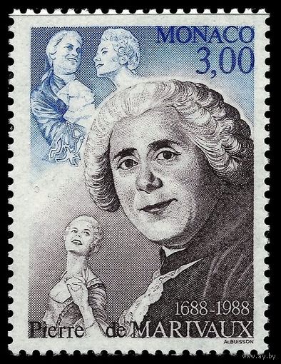 1988 Монако 1890 300 лет Пьеру де Мариво 1,50 евро