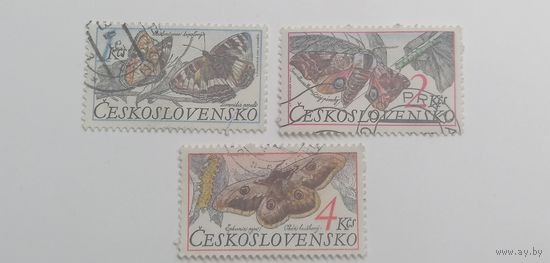 Чехословакия 1987. Бабочки и мотыльки