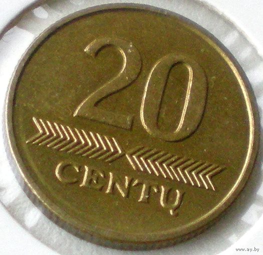 Летува (Lietuva), 20 центов 1997 года