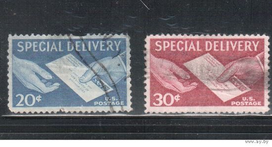 США-1954, (Мих.682-683), гаш.  , Спец. доставка, (полная серия)