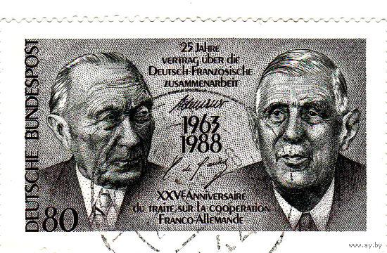 25-я годовщина Германо-французского договора 1988 год