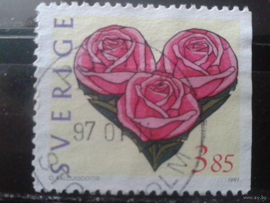 Швеция 1997 День Св. Валентина, розы