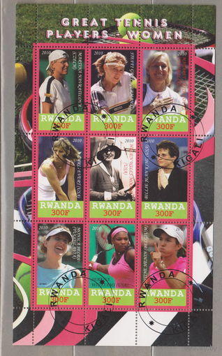 Спорт большой теннис спортсмены личности известные люди Руанда 2010 год  лот  2013