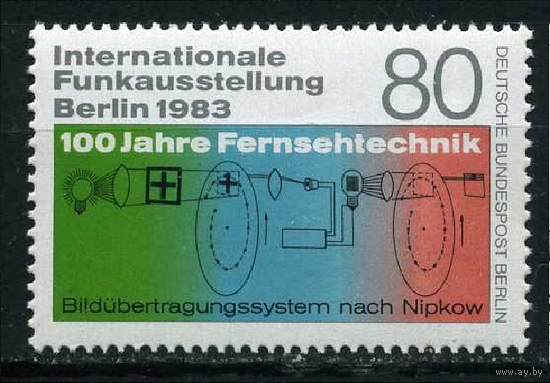 Германия Западный Берлин 1983 г. Mi N 702** 100 лет со дня открытия телевидения