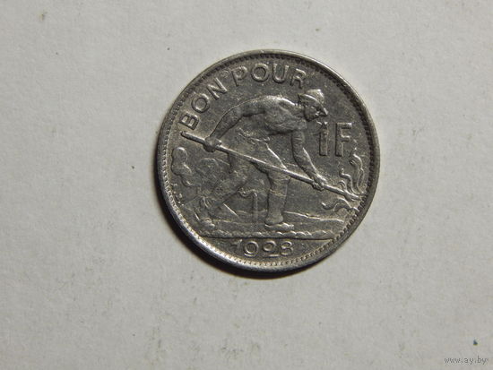 Люксембург 1 франк 1928г