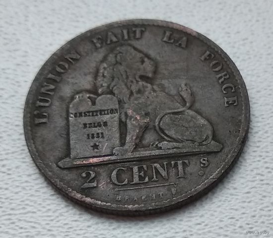 Бельгия 2 сантима, 1870 4-4-60