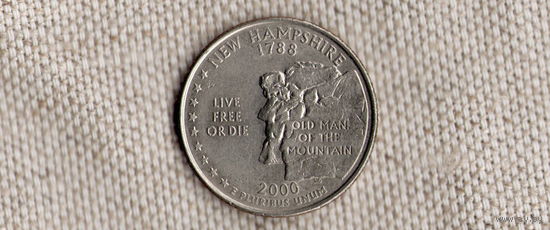 США квотер 25 центов 2000/Нью Гемпшир/(Sh)