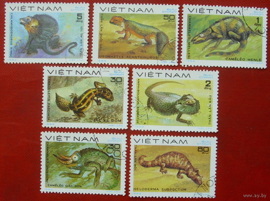 Вьетнам. Ящерицы. Хамелеоны. ( 7 марок ) 1983 года. 3-17.