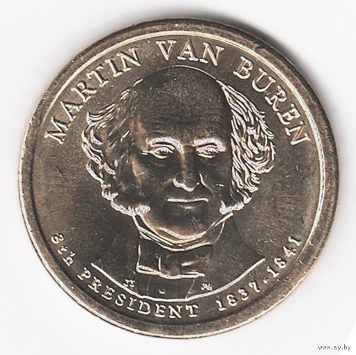 1 доллар США 2008 год 8-й Президент Мартин Ван Бюрен двор P _состояние aUNC
