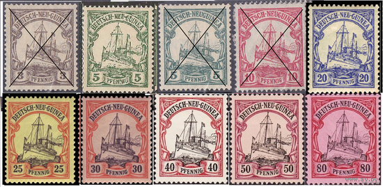 Германия Колонии Новая Гвинея 1901 Яхта Гогенцоллерн Стандарт MLH 7-15