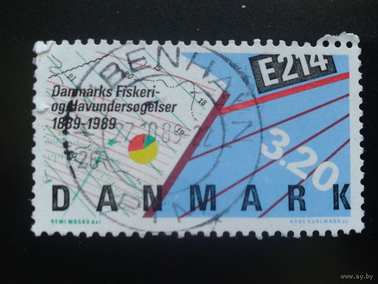 Дания 1989 морская карта