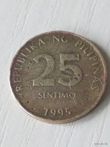 Филиппины 25 сентимо 1995г.