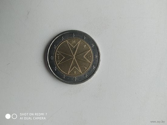 2 евро Мальта, 2010 год из обращения