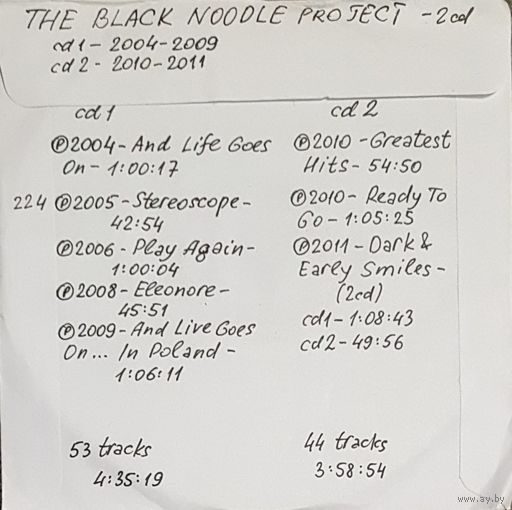 CD MP3 дискография The BLACK NOODLE PROJECT 2 CD