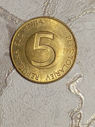 Славения 5 толаров 1997 года .
