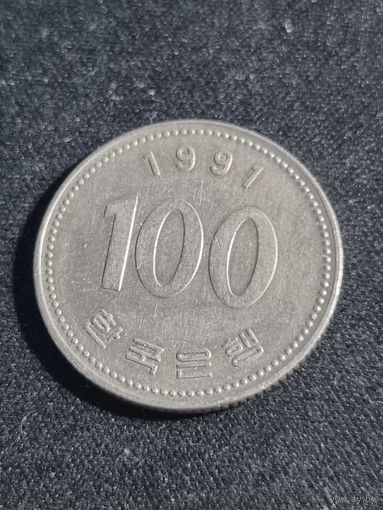 100 вон 1991 Южная Корея