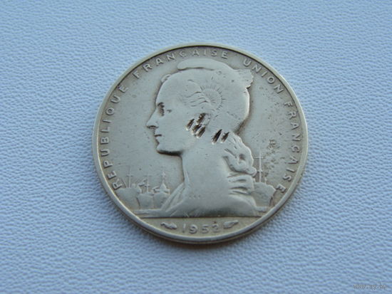 Сомали. "Французское" 20 франков 1952 год   KM#7