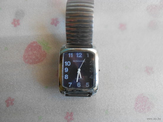 С рубля.Часы наручные  ROMANO с браслетом. Состояние на скане.